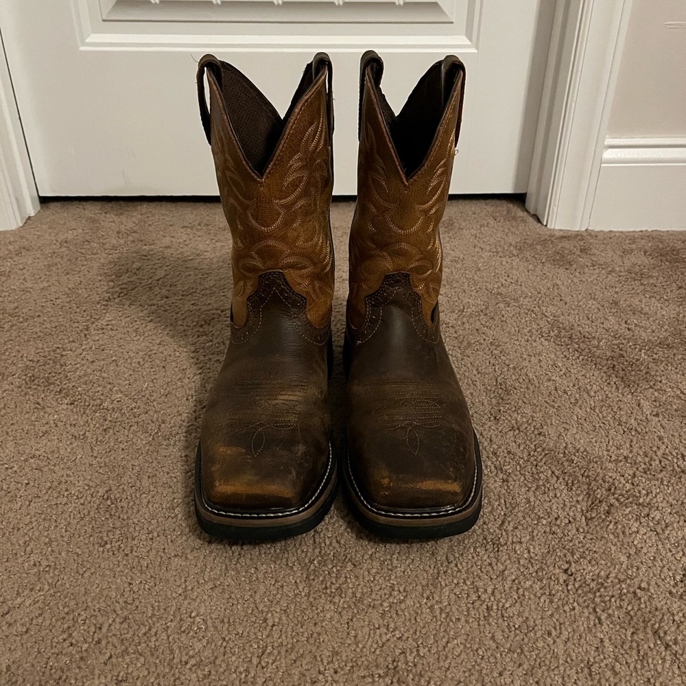 Justin Mens Actuator Western Work Boot composite toe- Wk4300